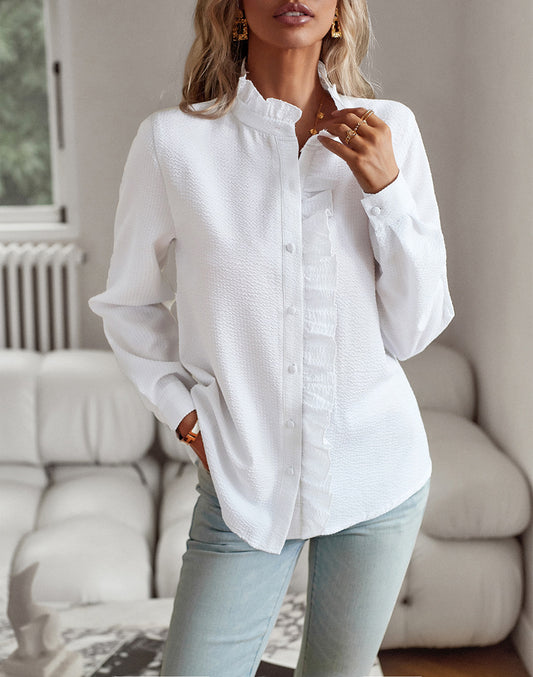 Buttoned Long Sleeve Casual Shirt