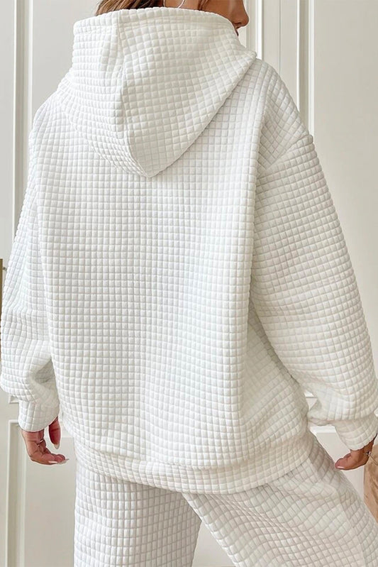 MERRY AND BRIGHT Lattice Texture Hoodie